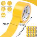 Oleitodh 12 Pack Yellow Duct Tape Heavy Duty,8.3 Mil Thickness,2 Inches x 60 Yards,Strong Industrial Strength,Flexible,No Residue,Waterproof and Tear by Hand,Multi-Use for Indoor & Outdoor Repairs