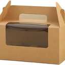 JIYIXhylera 100Pcs 16.59.59cm/6.493.743.54 inch Kraft Paper Cupcake Packing Box Christmas Gift Box with Clear Window 2 Cavity Muffin Cupcake Wedding Party Birthday Favors (100Pcs Kraft)