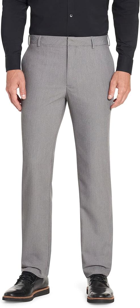 Van Heusen Men's Wrinkle Free Stretch Flat Front Dress Pant (44W x 30L)