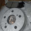 Anpulsero Front Brake Kit, Drilled and Slotted Brake Rotors Brake Pads Compatible with 2004-2010 Toyota Sienna, 2005-2006 Toyota Camry (SE XLE V6 Models ONLY)| Anti-Rust Geomet Coated |296mm(11.7in)