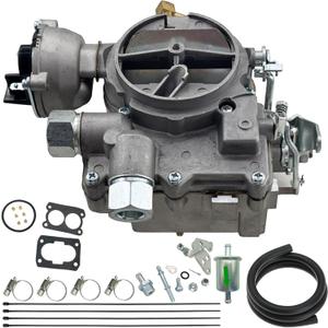 3310-804622R1 3310-86448A1 Marine Carburetor Replacement for Rochester 2 Barrel Mercarb Carburetor V8 5.0L 305 5.7L 350 Mercruiser Engine with Electric Choke (Sliver)