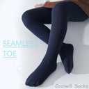 Girls Tights Seamless Toddler Stockings Tights Soft Cotton Cable Knit School Girls Leggings 4-12 Years (8-10 Years, 2 Pack Navy)