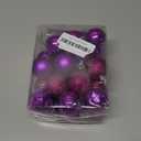 Christmas Balls, 24PCS Ornaments for Xmas Tree, 1.57INCH Hanging Ball for Small Christmas Tree Decorations, Party Decorations (Purple)