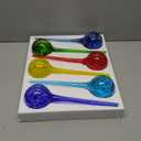 Besti Large Self Watering Globes for Plants (6-Pack) Waters Greenery Up to 2 Weeks Hands Free | Durable, Multicolored Glass Craftsmanship | Indoor and Outdoor Use - Measures 12 x 3.5