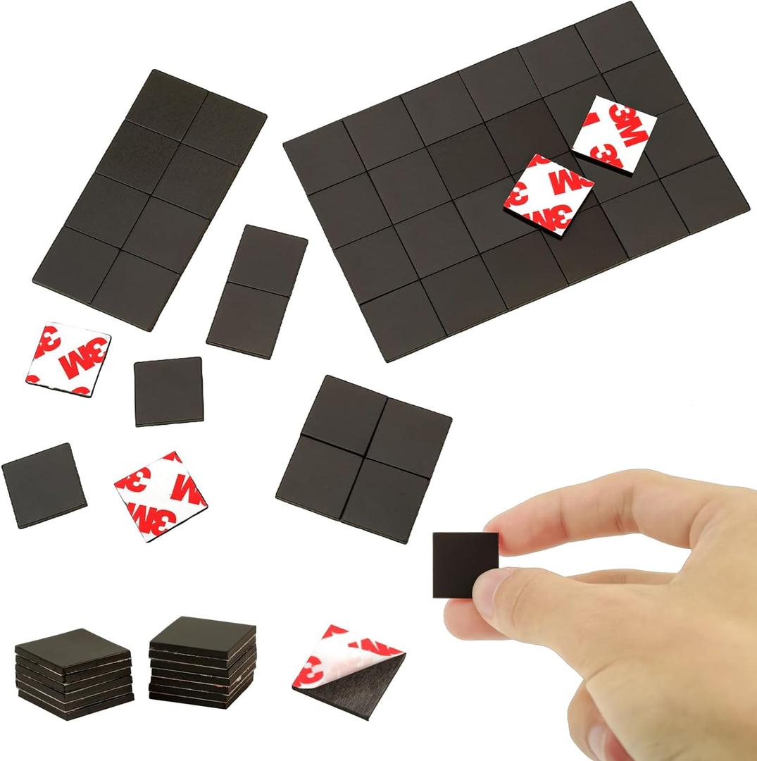 Pre-Cut Magnet Tape Strip, Thin Magnetic Squares with Self Adhesive(576PCS 3/ 4" x 3/ 4"), Sticky Magnets for Classroom/ Family Activities, Peel and Stick ONLY for Cards/ Picture/ Paper (20mil Magnet)