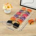 Acrylic Sunglasses Organizer, 6 Slot Clear Eyeglasses Storage Case, Stackable Eyewear Display Tray for Sunglasses, Eyewear, Jewelry, Makeup, Watch