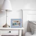 Coquette Blue Chinoiserie Christmas Tree Picture Frame 5x7, Blue and White Christmas Photo Frame, Grandmillennial Xmas Wall and Tabletop Display Picture Photo Frames for Home Office Decor