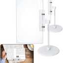 Magnifying Glass Sheet -2 Sets Full Page Magnifier for Reading with Stand Large Flexible Hands-Free Magnifying for Low Vision Elderly, Seniors,Book, Close, Crafts, Sewing, 7x5 inch, 3X