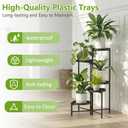 5 Tier Tall Metal Plant Stand, Duty Tiered Flower Shelf for Patio Garden