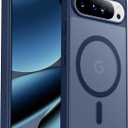 SPIDERCASE Magnetic for Google Pixel 10/Pixel 10 Pro Case, Military Grade Drop Protection Slim Translucent Matte Shockproof Anti-Fingerprint Phone Case for Pixel 10/10 Pro, Navy Blue