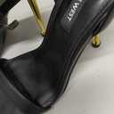 Nine West womens Heeled Sandals (6.5, Black)