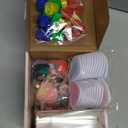 144Pcs 24 Pack Class Rewards for Kids Classroom,Easter Basket Stuffers,with Acrylic Keychain,Greeting Card,Post-it notes,Eraser,Pencil Sharpener,Packaging bag,Party Favor for Easter Gift Exchange