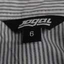JOGAL Boys Button Down Shirt Short Sleeve Oxford Dress Shirts Casual Striped Tops for 6-14 Years (Navy)