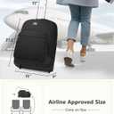 MATEIN Wheeled Backpack, 18 Inch Large Water Resistant Laptop Backpack with Wheels, Carry On Business Roller Bag for Women, Trolley Suitcase for Adults to Travel, Overnight Work Bag for College, Black