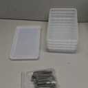 4 Pack Extra Large Pencil Box, Plastic Pencil Case Organizer, Clear Crayon Box Marker Organizer, Stackable Craft Organizers and Storage for Pen, Craft, Art Supply(Grey)