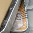 Melody House 2-Tier Metal Utility Rolling Cart Storage Side End Table with Cover Board for Office Home Kitchen Organization, Cream White