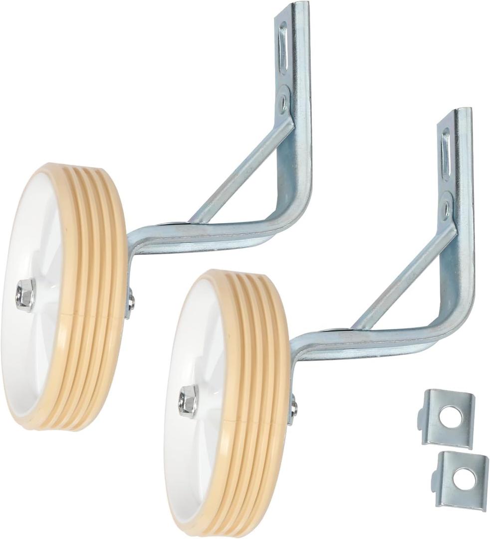 Adjustable Bicycle Training Wheels Heavy Duty Rear with Stabilizers Mounted Kit for Kids Boy Girls Suitable for 14 inch Children Bikes, Sliver (silver)