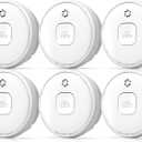 Smoke Detector Battery Operated, 10-Year Smoke Alarm with Photoelectric Sensor, Fire Alarms Smoke Detectors with Test Button and Low Battery Warning, Fire Safety for Home,6 Pack