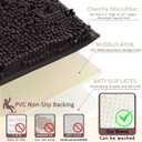 Flotstiga Bathroom Rugs 32x20,Super Absorbent Soft,Thick,Machine Washable Chenille Bath Mat,Non Slip Toilet Floor Rug,Bath Mats for Bathroom Floor, Home Decor Accessories,Coffee