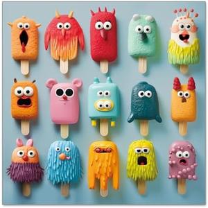 500 Pieces Jigsaw Puzzles for Adults and Teens and Kids Family Happy Gift Colorful Popsicles (Monster Popsicles)