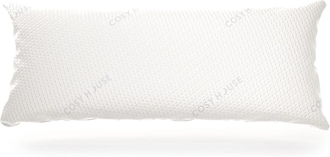 Cosy House Collection Luxury Rayon Derived from Bamboo Body Pillow for Side & Back Sleepers -Supportive, Soft, Fluffy, & Quality Long Pillow - Measures 54 x 20