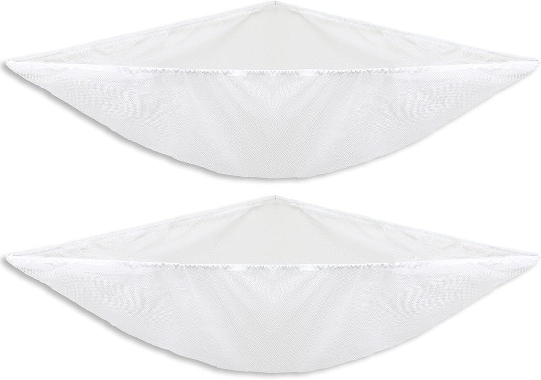 Simple Houseware 2 Pack Stuffed Animal Toy Hammock Net, Corner Wall Storage for Kids Room, White