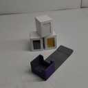 Yookeer 4 Pieces Leather Deck Card Boxes Cards Deck Game Box for Collectible Playing Card Box Compatible with MTG Commander(Black, Purple, Yellow, White, Horizontal)