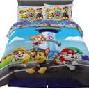 Franco Paw Patrol Kids Bedding Super Soft Comforter And Sheet Set, 5 Piece Full Size, (Official) Nickelodeon, 39 x 75 Inch
