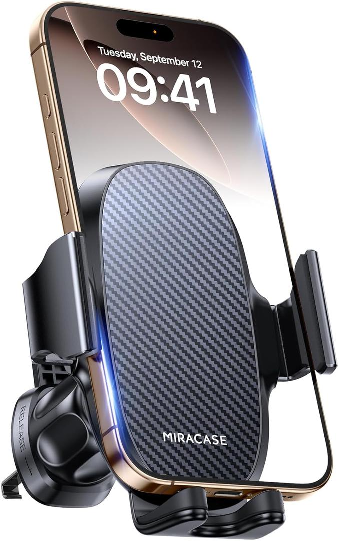 Miracase Car Phone Holder 2nd Generation 360° Rotation Universal Car Phone Holder Air Vent Van Phone Holder for iPhone 14 Pro Max 13 12 11 Samsung Grey