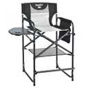 SUNNYFEEL Tall Camping Directors Chair, Portable Folding Artist Makeup Chair with Side Table, Pocket, Footrest, Heavy Duty for Beach, Trip, Picnic, Concert Outdoor Foldable Camp Lawn Chairs
