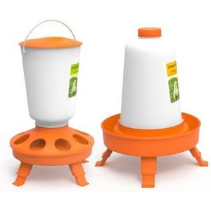 Baby Chick Feeder and Waterer Kit,Beginner Poultry Starter kit/Top Fill Chicken Feeder Feeder and Waterer Set, 3.5 lb Feeder, 1.5L Waterer