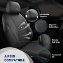 Custom for Honda Accord Seat Covers 2023 2024 2025 2026 EX,SE,EX-L,Sport-L,Touring & 2023-2026 (Hybrid) Sport,Touring,EXL,Sport-L, (Rear Row W/40/60 Split Backrest) - Black