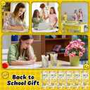 24 Sets Positive Affirmation Gift Bulk Include Happy Eternal Smile Pencil Yellow Smile Face Eraser Happy to See You Bookmark Card Inspirational Gift for Student Team Teacher Valentines