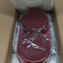 YONILL Mini Double Dutch Oven for Sourdough Bread Baking - Enameled Cast Iron Dutch Oven Pot with Lid and 5" Banneton Bread Proofing Basket Kit, Dual Round Bread Loaf Pan for Homemade Baking (Red)