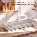 38" Extra Long Handwoven Decorative Tray with Wood Base and Handles
Handwoven decorative tray with a sturdy wood base, perfect for dining tables and seasonal centerpieces