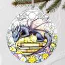 Stained Glass Dragon Ornament: Christmas Decorations, Ornaments for Christmas Tree & Holiday Ornaments  Holiday Presents, Gift Exchange Ideas & Elegant Keepsake Gift for Family, Coworkers & Friends