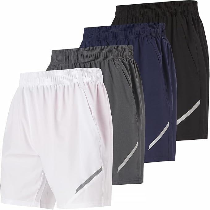 Ultra Performance Mens Workout Gym Shorts Men Casual 4 Pack Quick Dry Men's Athletic Running Shorts for Men 7 Inch Inseam (X-Large)