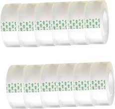 WUKAKA 12 Pack Transparent Tape Clear Tape Refills Rolls Each Roll 3/4 x 1000 Inches, 1 inch Core, for Office, Home, School