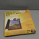 Jigsaw Puzzle Mat Roll Up Fits 2000 1500 1000 Pieces Puzzles, Large Pad Portable Table Non-Slip Board Saver Mats with 2 Sorting Trays, Inflatable Tube, Straps, Keeper Storage Bag, Adults Gifts (Green Felt)