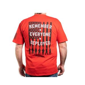 Bone Head Outfitters Classic Red - Remember Everyone Deployed R.E.D. Friday T-Shirt, Large