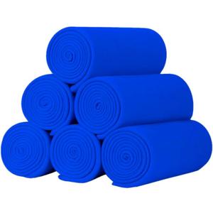 Fleece Throw Blankets Lightweight Warm Soft Cozy Pet-Friendly Bulk Fleece Throw Blanket Kids Solid for Home Bed, Sofa,Office, Gifts (Pack of 6-50 x 60 inch, Aque Blue)