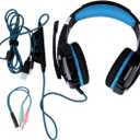 balacoo 1pc Version Wired Gaming Headset Microphone and Led Lights for Comfortable -Mounted Headphone Adapter Cable for Gaming Enthusiasts