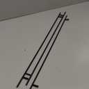 WOPITUES Floating Shelves 24 inch with Gold Metal Guardrail, Shelves for Wall Decor Set of 3, Wall Shelves for Bedroom, Bathroom, Kitchen, Living Room, Plants, Picture Frames, Art- Black