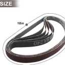 1/2 x 18 inch Sanding Belts, Aluminum Oxide,10 Each of (40/60/80/120/180/240), Fits for Astro 3037,for WEN 6307,for Ryobi PSD101B,for Ingersoll 360-418