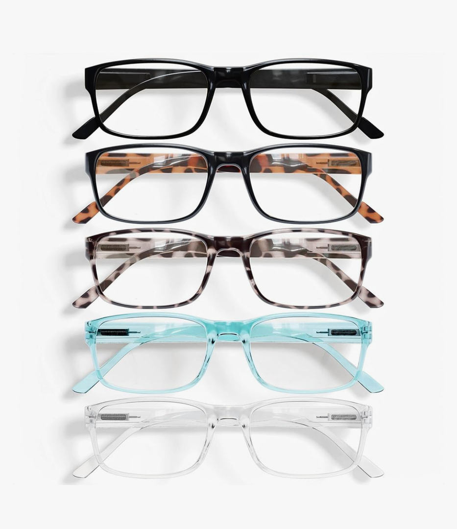 Gaoye Professional Reading Glasses for All Day - Computer Readers with Blue Light Protection - Value Pack +5.5