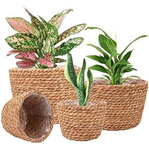 Ufrount Seagrass Planter Basket Stylish Planter Baskets for Indoor and Outdoor Plants Perfect for Flower Pots Cover and Room Decoration, Set of 3 Ufrount Seagrass Planter Basket Stylish Planter Baskets for Indoor and Outdoor Plants Perfect for Flower Pots Cover and Room Decoration, Set of 3