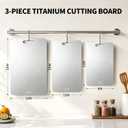 Titanium Cutting Board Set, Thick 3 Piece, for Kitchen, 18"L x 0.4"W