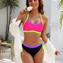 BMJL Womens Bikini Sets Color Block Swimsuits Supportive Wide Strap Two Piece Bathing Suit 2026 (L)