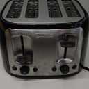 BLACK+DECKER 4-Slice Toaster, Extra Wide Slots, 7 Shade Settings, 1400 Watts, Frozen and Bagel Buttons, Toast Shade Selector, Extra Lift (Black with Stainless Steel Accents)