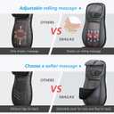 Snailax shiatsu Neck & Back Massager with Heat, Full Back Kneading Shiatsu or Rolling Massage, Massage Chair pad with Height Adjustment, Back Massager for Neck and Shoulder